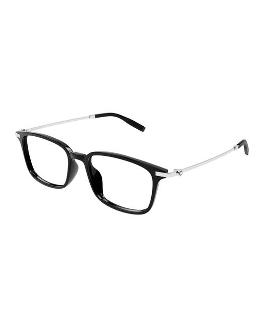 Montblanc Black Mb0315Oa 005 Optical Frames Acetate Transparent Squared for men