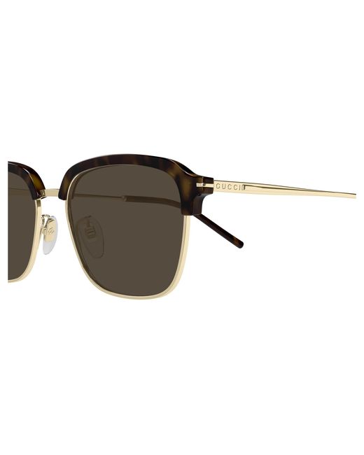 Gucci Black Gg1733Sk 002 Sunglasses Metal Round for men