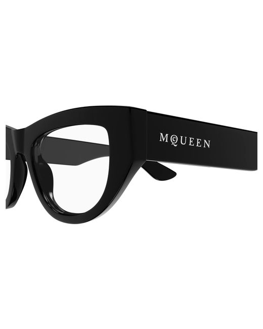 McQueen Black Am0512O 001 Optical Frames Acetate Transparent Cat Eye