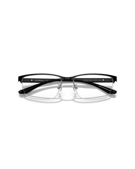 Emporio Armani Black Ea1147 3366 Optical Frames Metal Transparent Pillow Normal for men