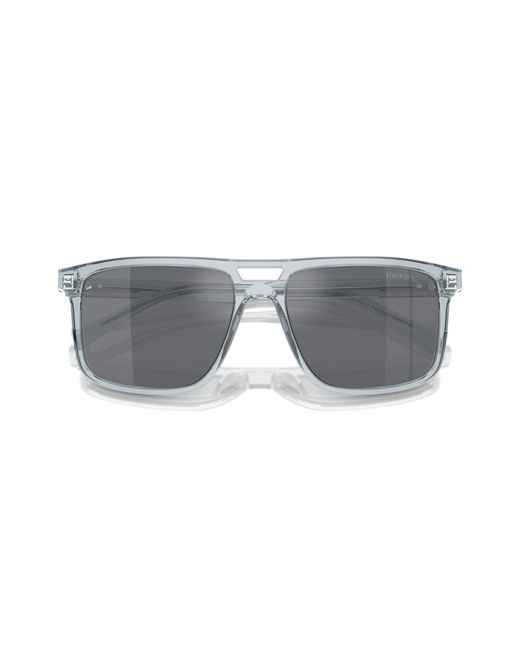 Prada Black Pr A22S 19T175 Sunglasses Acetate Squared Normal Flash for men