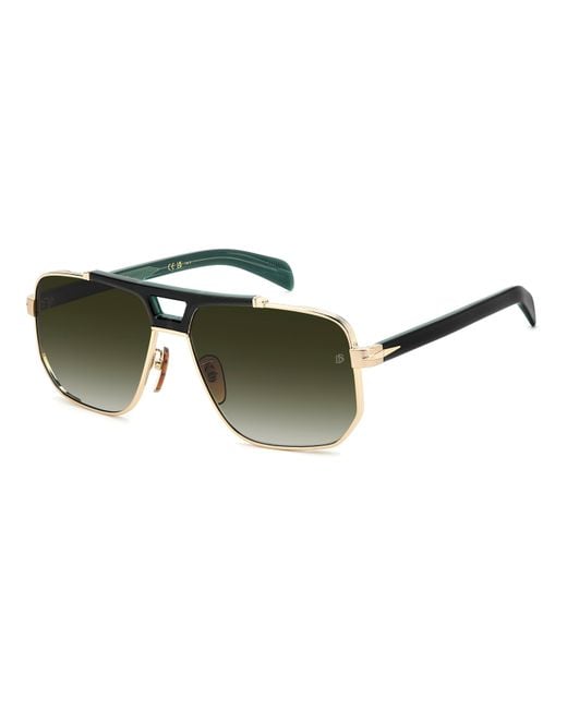 David Beckham Black Db 7157/S Pef/9K Sunglasses Metal Squared Normal Nuanced for men