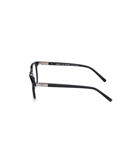 Timberland Black Tb50071 001 Optical Frames Acetate Round Normal for men