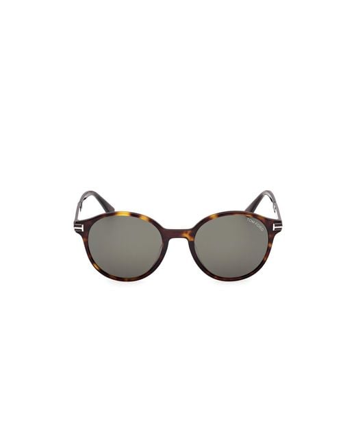 Tom Ford Black Ft1184 Araki 52N Sunglasses Acetate Round Normal for men