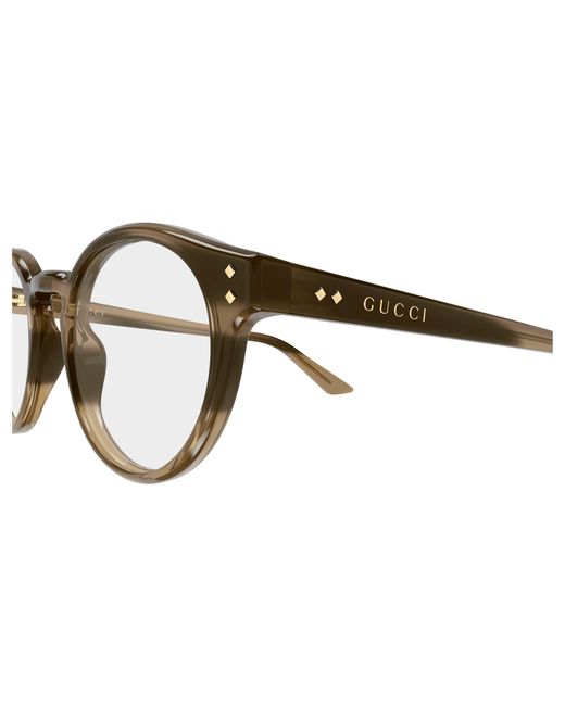 Gucci Black Gg2133O 004 Optical Frames Acetate Transparent Round for men