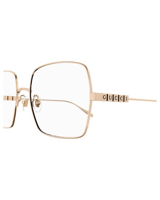 Gucci Black Gg1434O 002 Optical Frames Metal Transparent Squared