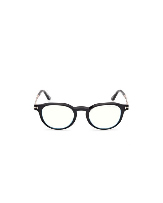 Tom Ford Black Ft6125-B 001 Optical Frames Acetate Round Normal for men
