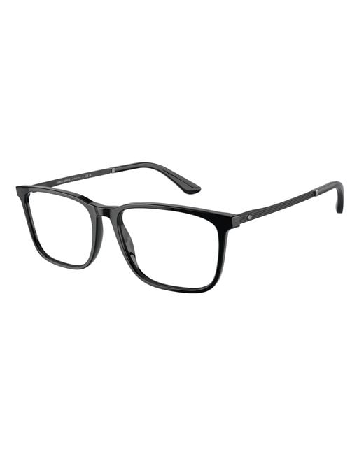 Giorgio Armani Black Ar7249 5001 Optical Frames Acetate Transparent Squared Normal for men