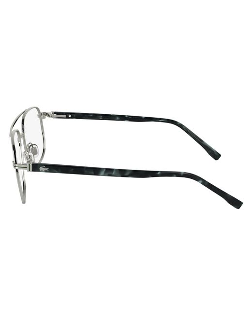 Lacoste Black L2302 045 Optical Frames Metal Squared Normal for men
