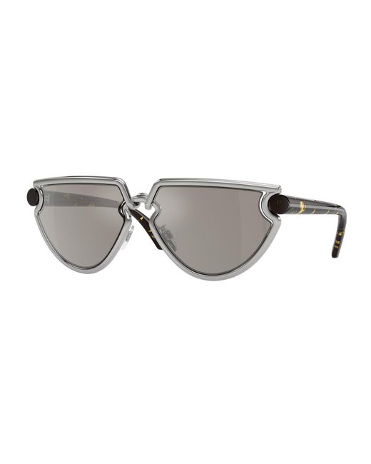 Burberry Black Be3152 10056G Sunglasses Metal Geometric Mirrored Mirror