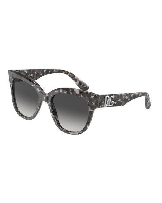 Dolce & Gabbana Black Dg4407 33628G Sunglasses Plastic Butterfly Normal Nuanced