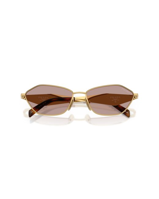 Prada Black Pr D50S 5Ak20I Sunglasses Metal Geometric Normal