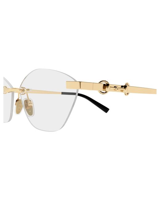 Gucci Black Gg2050O 002 Optical Frames Metal Transparent Cat Eye