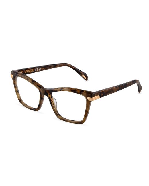 Police Black Vplt99 Aura 4 0Xap Optical Frames Acetate Geometric