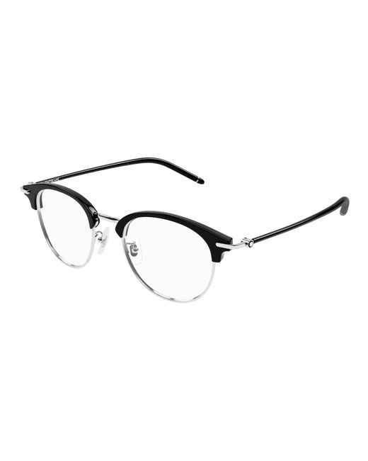 Montblanc Black Mb0408O 001 Optical Frames Metal Transparent Squared for men