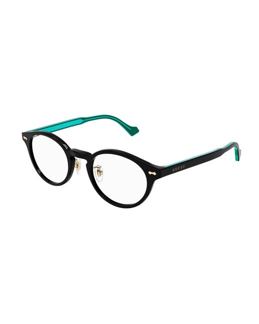 Gucci Black Gg1127Oj 003 Optical Frames Plastic Round for men