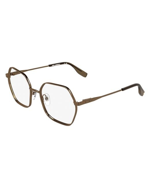 Karl Lagerfeld Black Kl363 717 Optical Frames Metal Squared Normal