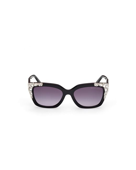 Guess Black Gm00027 01B Sunglasses Acetate Smoke Squared Normal