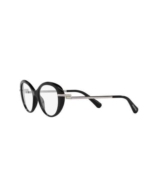 Swarovski Black Sk2001 1038 Optical Frames Acetate Round Normal