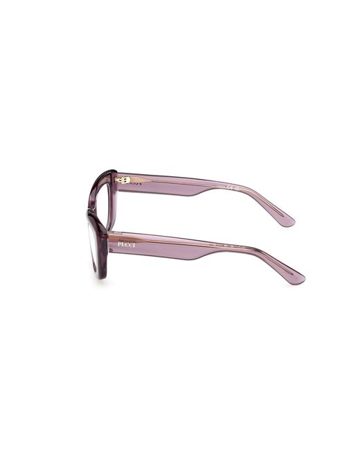 Emilio Pucci Black Ep5273 081 Optical Frames Acetate Round Normal