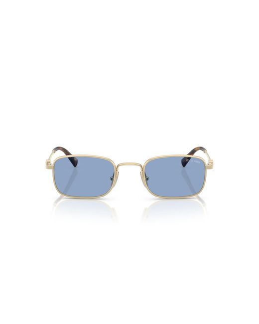 Miu Miu Black Mu A53S Zvn60O Sunglasses Metal Squared Normal