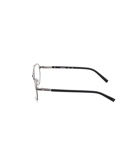 Timberland Black Tb50049 008 Optical Frames Metal Squared Normal for men