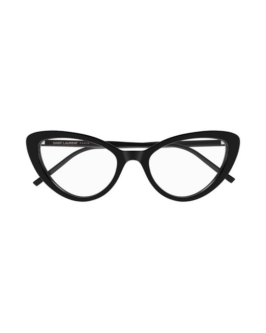 Saint Laurent Black Sl 777 001 Optical Frames Acetate Transparent Cat Eye