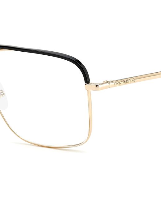 DSquared² Black D2 0018 2M2 Optical Frames Metal Squared for men
