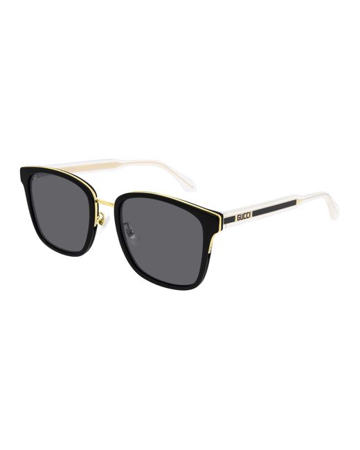 Gucci Black Gg0563Skn 001 Sunglasses Acetate Squared for men