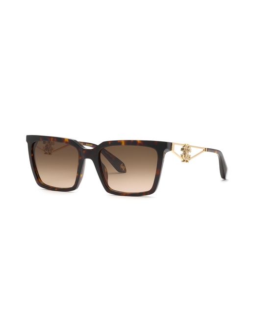 Roberto Cavalli Black Src157M 743 Sunglasses Acetate Squared Normal Nuanced
