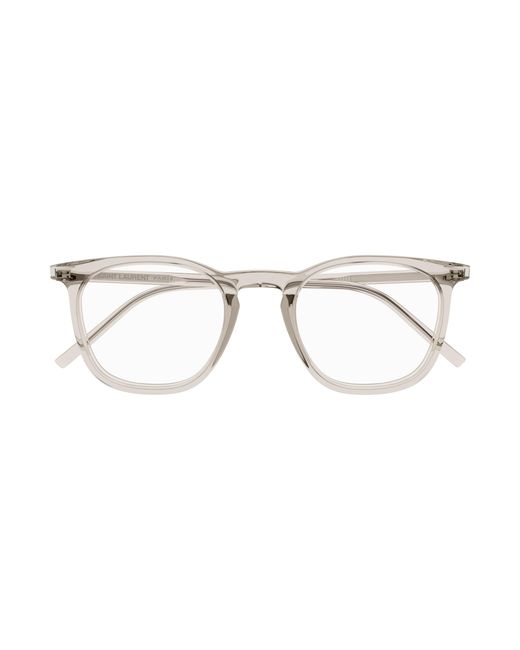 Saint Laurent Black Sl 623 Opt 004 Optical Frames Acetate Transparent Round for men