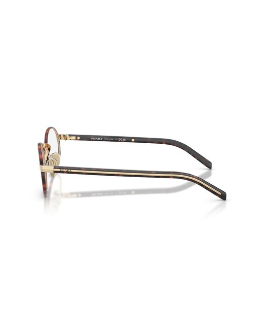 Prada Black Pr B55V 20L1O1 Optical Frames Metal Transparent Round Normal