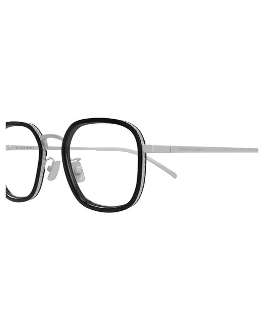 Bottega Veneta Black Bv1427Oa 001 Optical Frames Titanium Transparent Squared