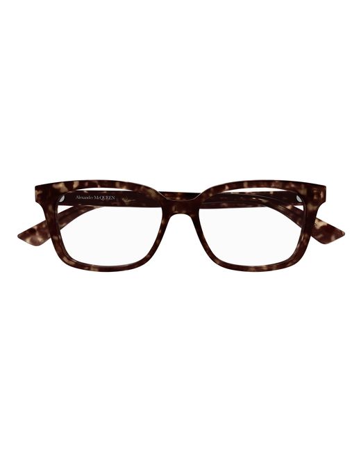 McQueen Black Am0464O 002 Optical Frames Acetate Transparent Squared