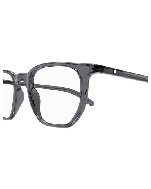 Montblanc Black Mb0349O 003 Optical Frames Transparent Squared for men