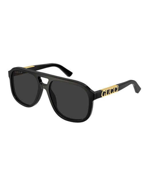 Gucci Black Gg1188S 001 Sunglasses Acetate Squared Polarized