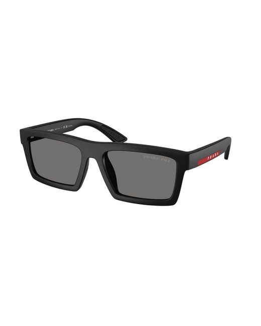 Prada Linea Rossa Black Ps A07S 1Bo02G Sunglasses Injected Squared Polarized for men