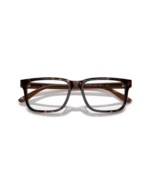 Emporio Armani Black Ea3218 5879 Optical Frames Acetate Transparent Squared Normal for men