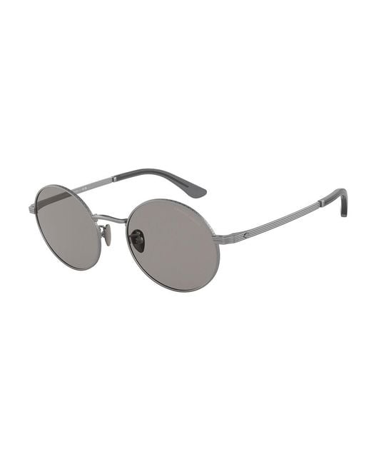 Giorgio Armani Black Ar6140 3003M3 Sunglasses Metal Round for men