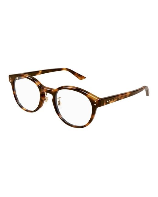 Gucci Black Gg1898Oa 002 Optical Frames Acetate Transparent Round for men