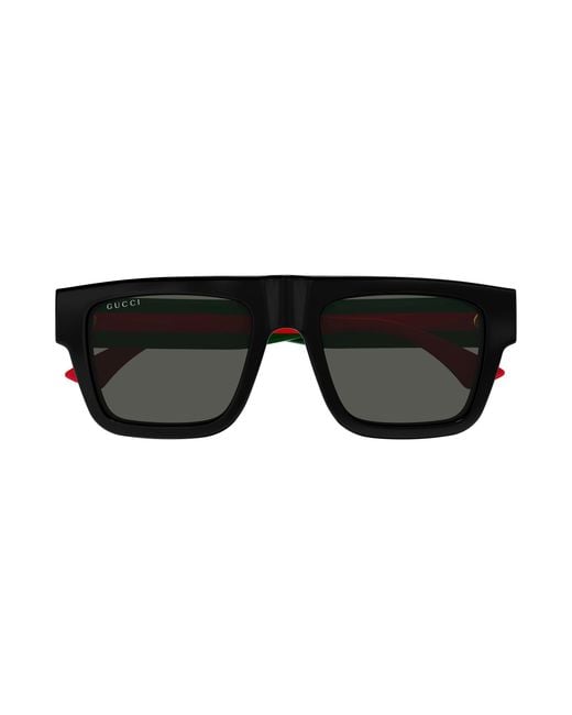 Gucci Black Gg1868S 001 Sunglasses Acetate Squared for men