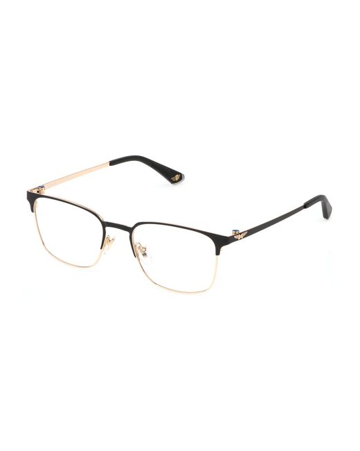 Police Black Vplp14 Tailwind Pro 1 302 Optical Frames Metal Squared for men