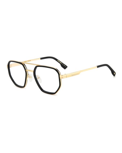 DSquared² Black D2 0111 807 Optical Frames Metal Geometric for men