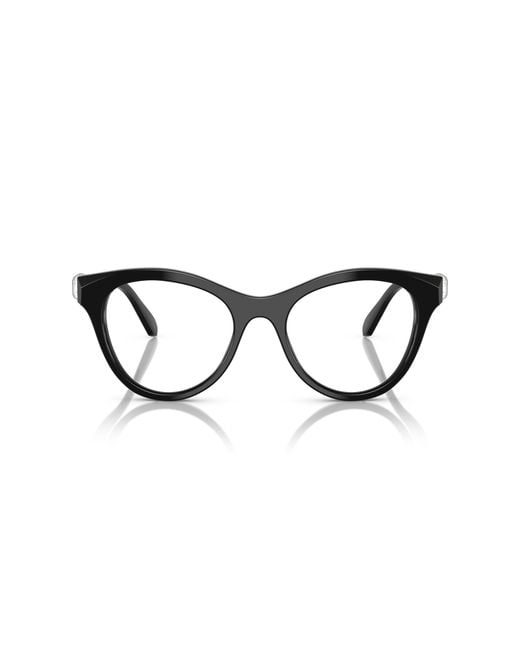 Swarovski Black Sk2036 1001 Optical Frames Acetate Round Normal