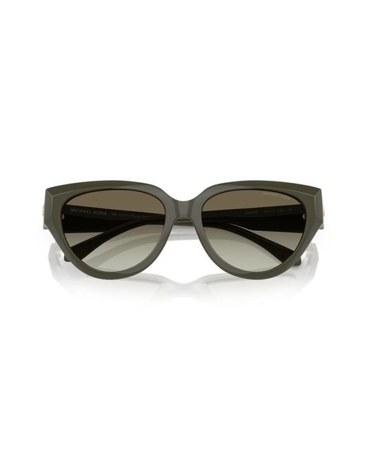 Michael Kors Black Mk2241U Boca Raton 39023M Sunglasses Injected Cat Eye Normal Shaded