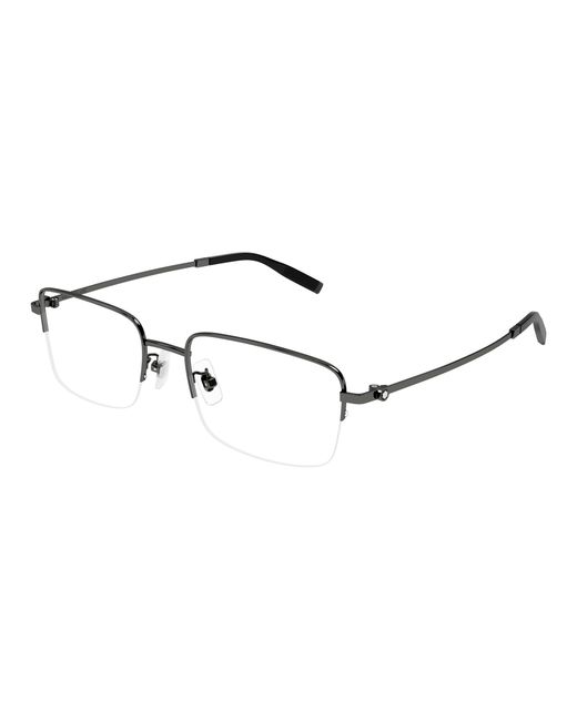 Montblanc Black Mb0313Oa 003 Optical Frames Titanium Transparent Squared for men