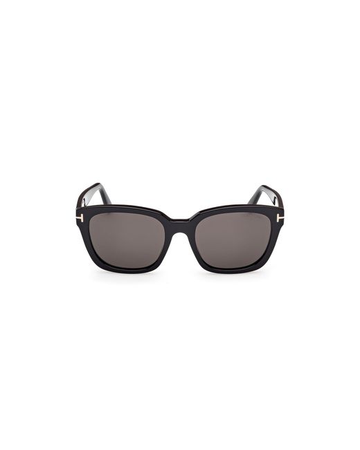 Tom Ford Black Ft1216 Haylay 01A Sunglasses Acetate Smoke Squared Normal