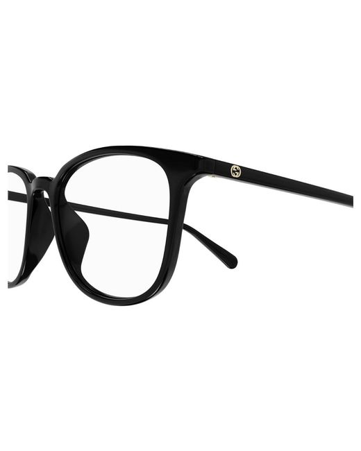 Gucci Black Gg1230Oa 002 Optical Frames Plastic Squared for men