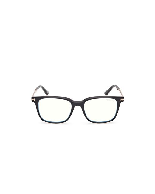 Tom Ford Black Ft6124-B 001 Optical Frames Acetate Squared Normal for men