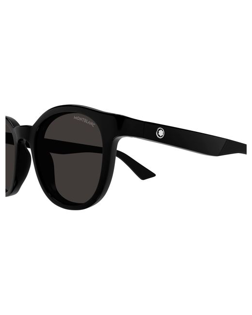 Montblanc Black Mb0398S 001 Sunglasses Injected Round for men